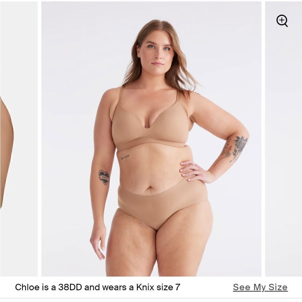 Knix Wingwoman Contour Bra women's size 7 nude‎ wireless